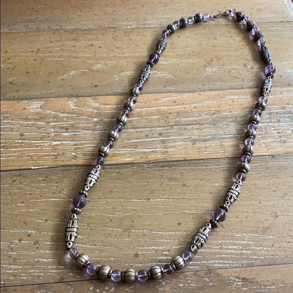 Vintage silver & Amethyst Necklace
